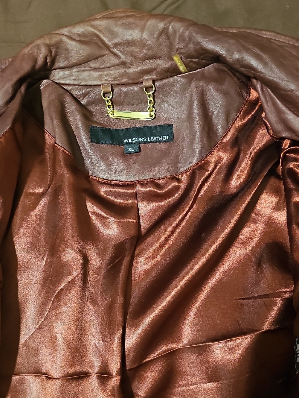 Wilsons Leather Women's Maroon Leather Moto Jacket - Picture 5 of 5